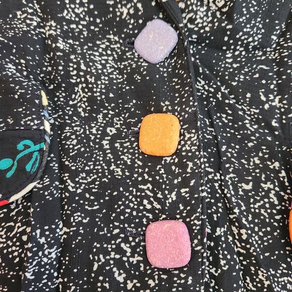 Platinum By Dorothy Schoelen Vintage 80s Abstract Funky Blazer Jacket Women SZ M - Picture 10 of 16